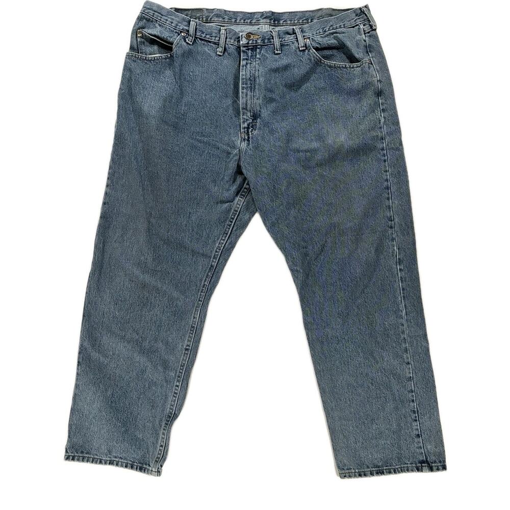 Wrangler Mens Jeans 44x30 Regular Fit Straight Medium Stone Western Denim 9650